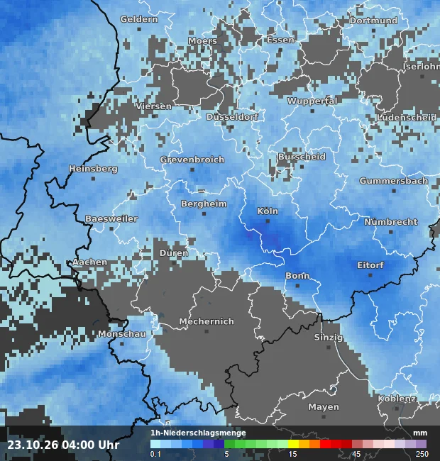 1h-Niederschlagsmenge Rhein-Erft-Kreis