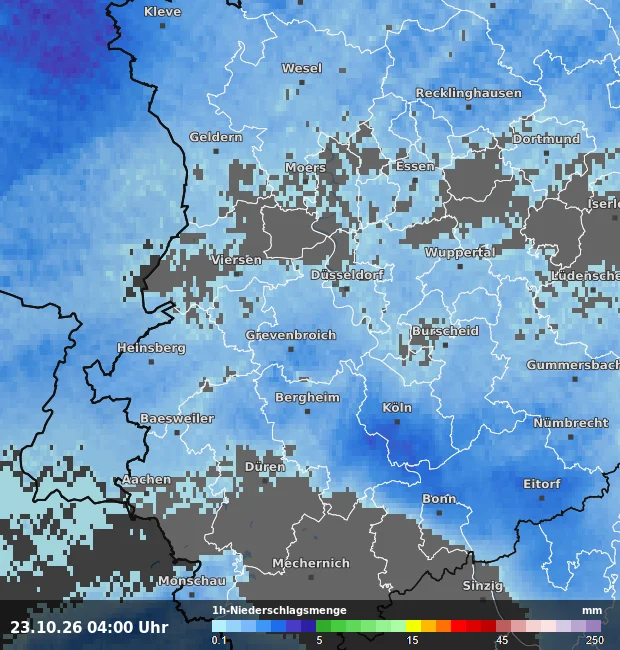 1h-Niederschlagsmenge Rhein-Kreis Neuss