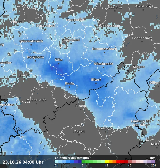 1h-Niederschlagsmenge Rhein-Sieg-Kreis