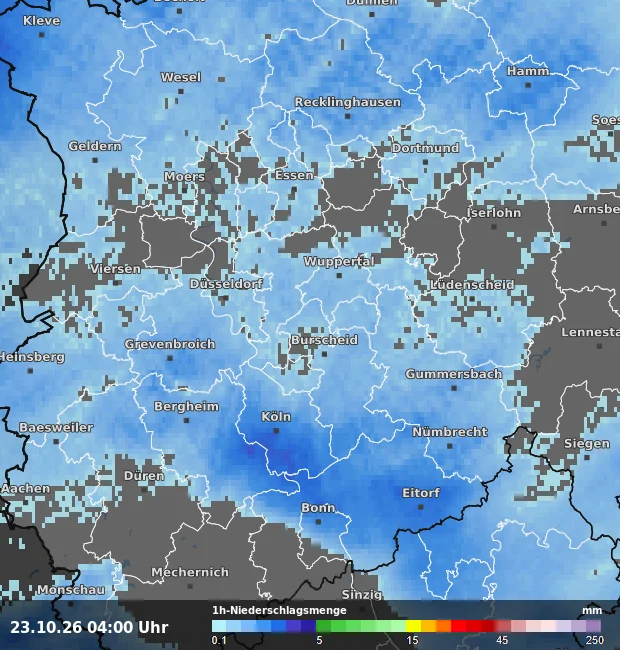 1h-Niederschlagsmenge Solingen