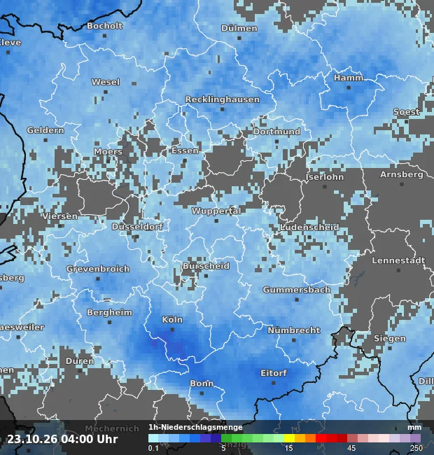 1h-Niederschlagsmenge Wuppertal