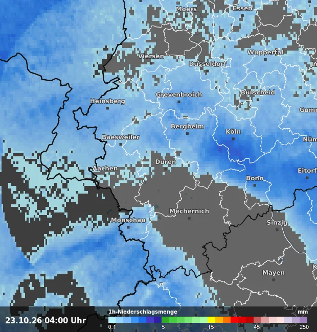 1h-Niederschlagsmenge Düren
