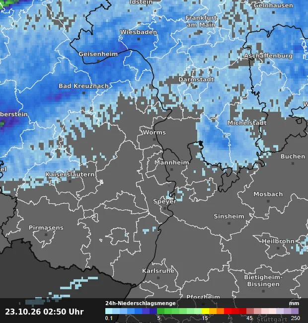 24h-Niederschlagsmenge Frankenthal (Pfalz)