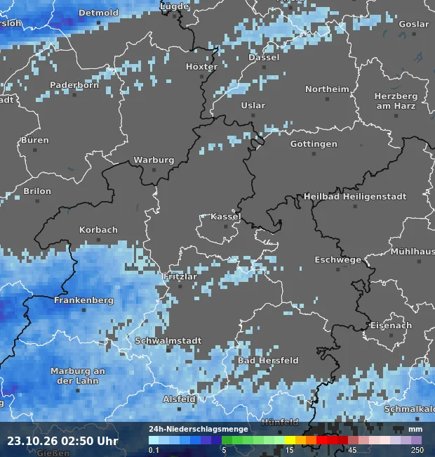 24h-Niederschlagsmenge Kassel (Kreisfreie Stadt)
