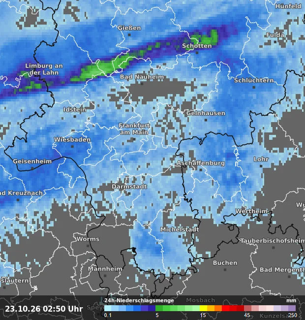 24h-Niederschlagsmenge Offenbach