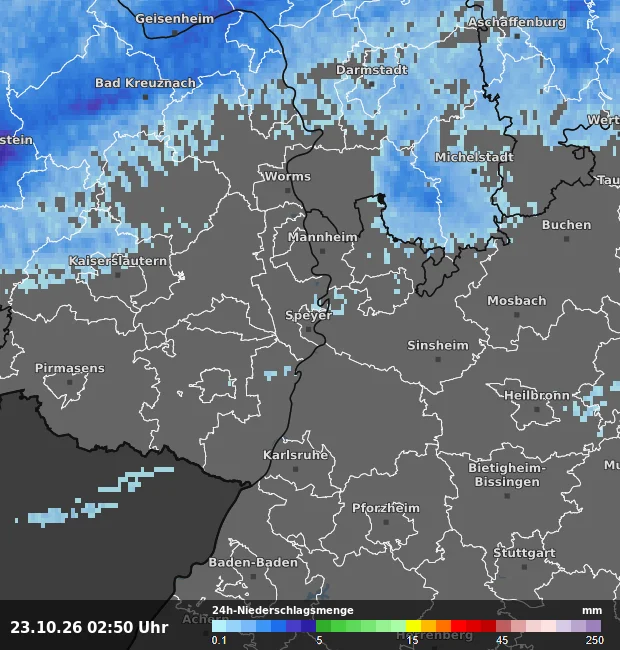 24h-Niederschlagsmenge Speyer