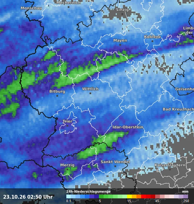 24h-Niederschlagsmenge Bernkastel-Wittlich
