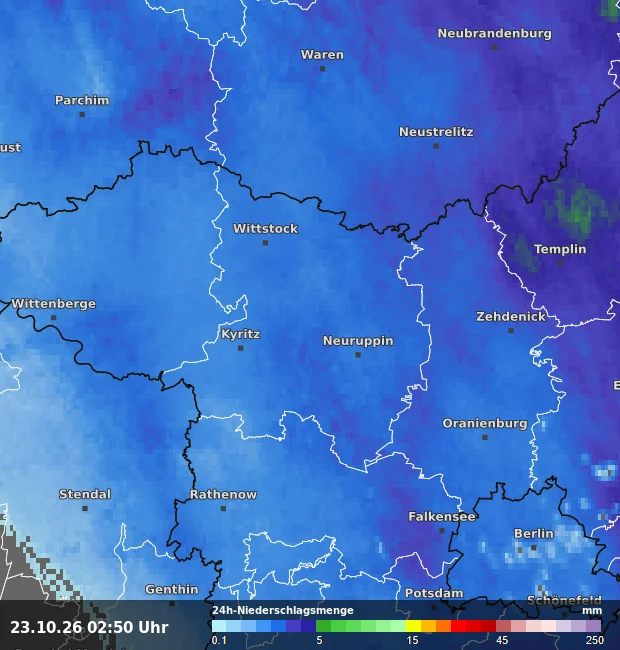 24h-Niederschlagsmenge Ostprignitz-Ruppin