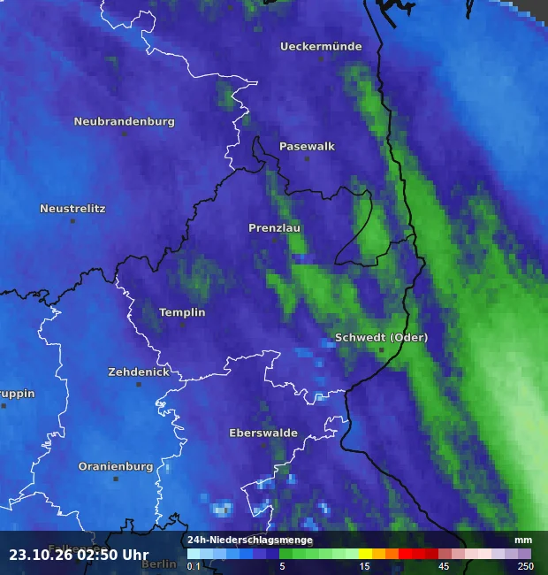 24h-Niederschlagsmenge Uckermark