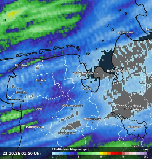 24h-Niederschlagsmenge Friesland