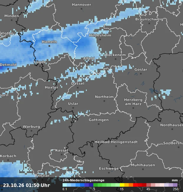 24h-Niederschlagsmenge Northeim