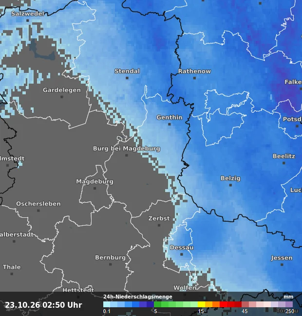 24h-Niederschlagsmenge Jerichower Land