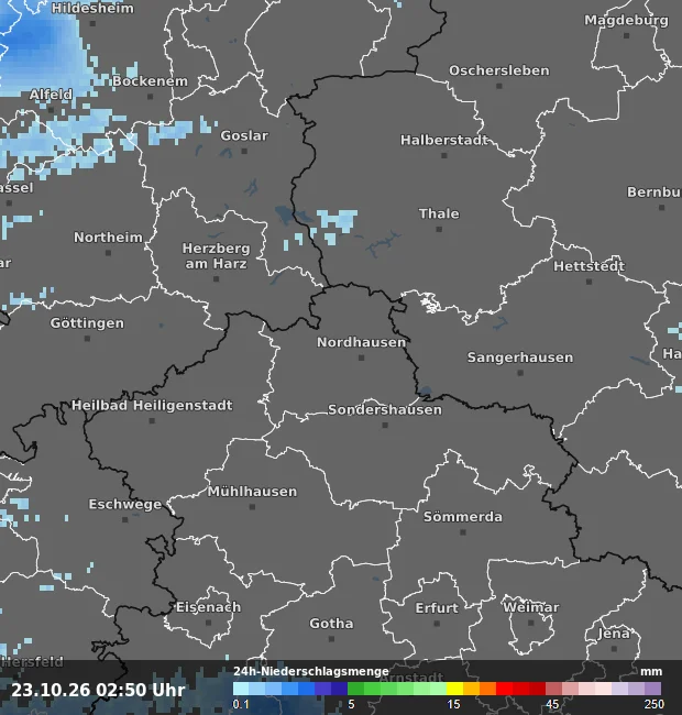 24h-Niederschlagsmenge Nordhausen