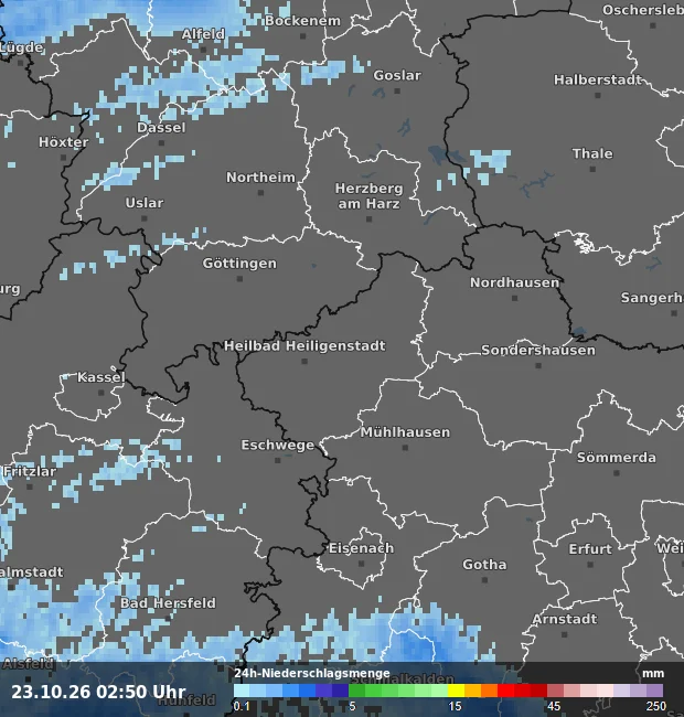 24h-Niederschlagsmenge Eichsfeld