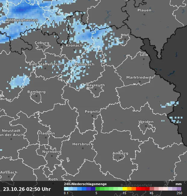 24h-Niederschlagsmenge Bayreuth