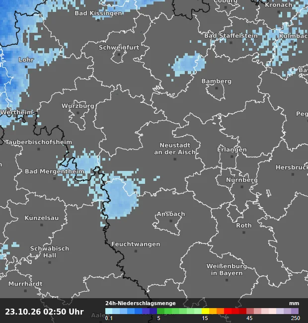24h-Niederschlagsmenge Neustadt an der Aisch-Bad Windsheim