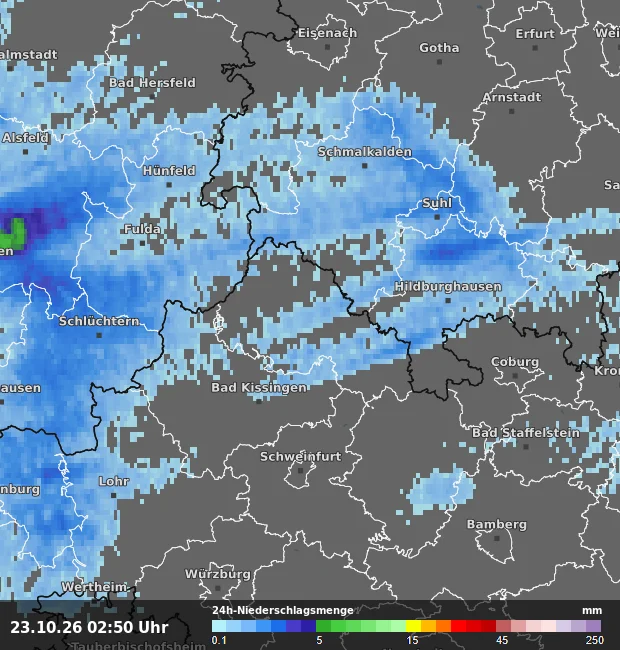 24h-Niederschlagsmenge Rhön-Grabfeld