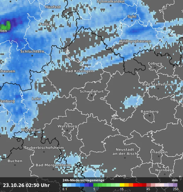 24h-Niederschlagsmenge Schweinfurt (Kreisfreie Stadt)