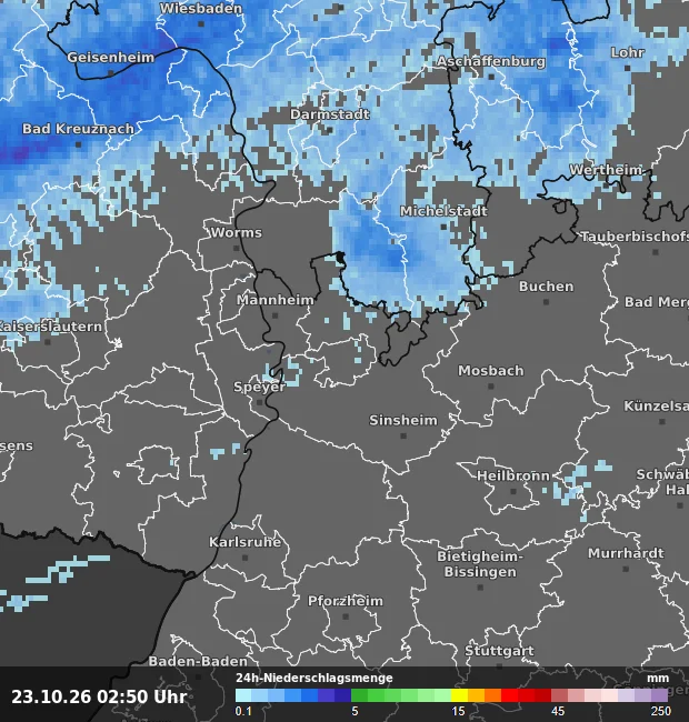 24h-Niederschlagsmenge Heidelberg