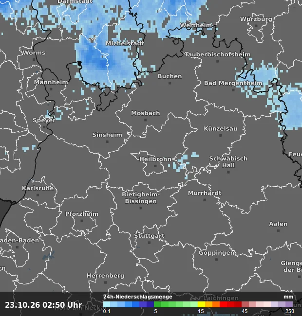 24h-Niederschlagsmenge Heilbronn