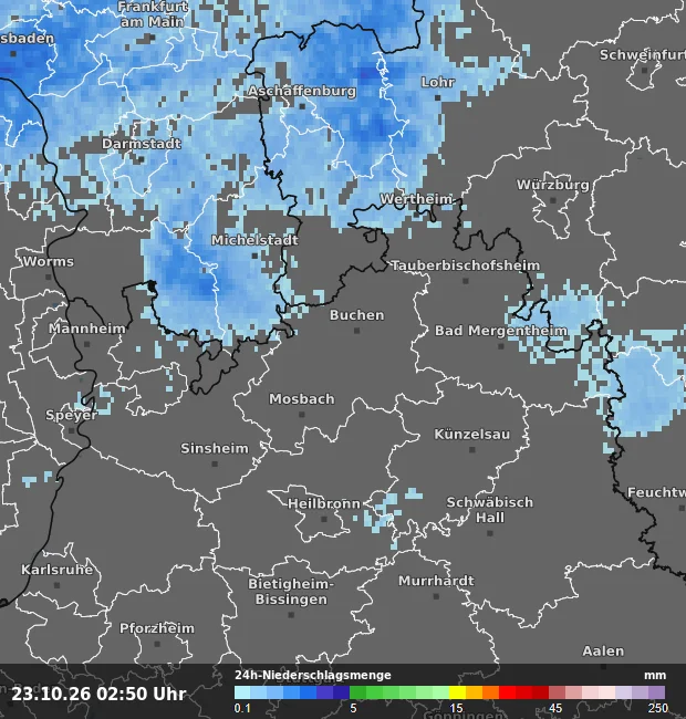 24h-Niederschlagsmenge Neckar-Odenwald-Kreis