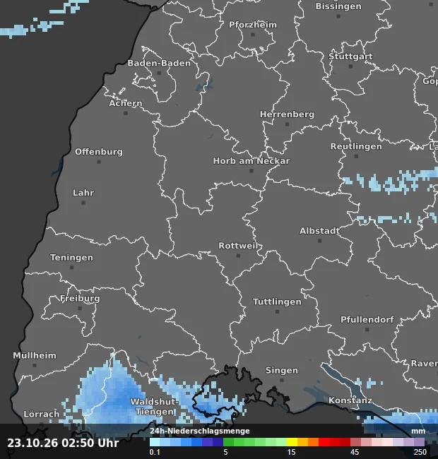 24h-Niederschlagsmenge Rottweil