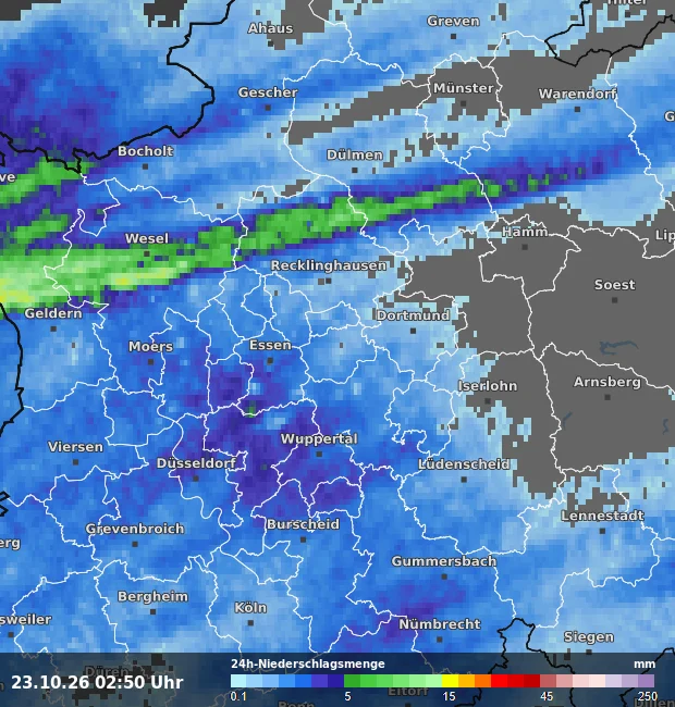 24h-Niederschlagsmenge Bochum