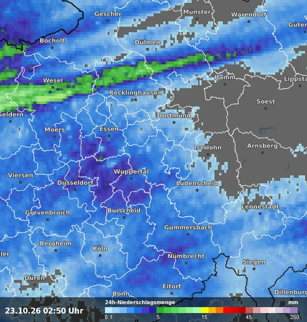 24h-Niederschlagsmenge Ennepe-Ruhr-Kreis