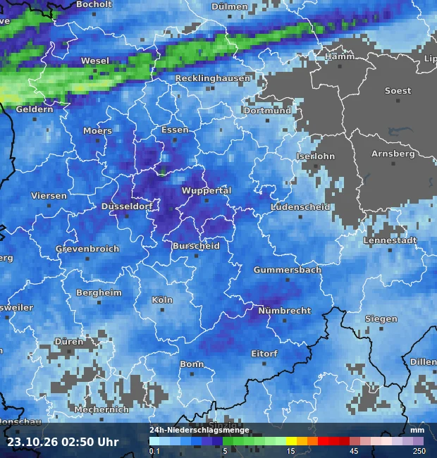 24h-Niederschlagsmenge Remscheid