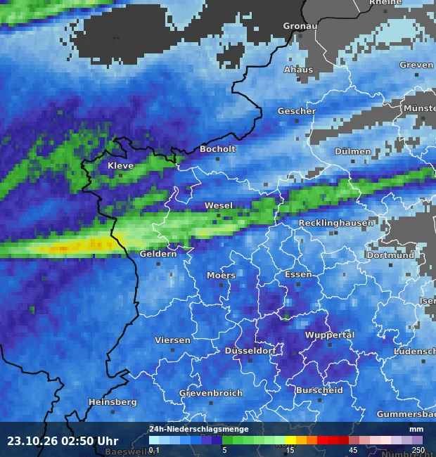 24h-Niederschlagsmenge Wesel