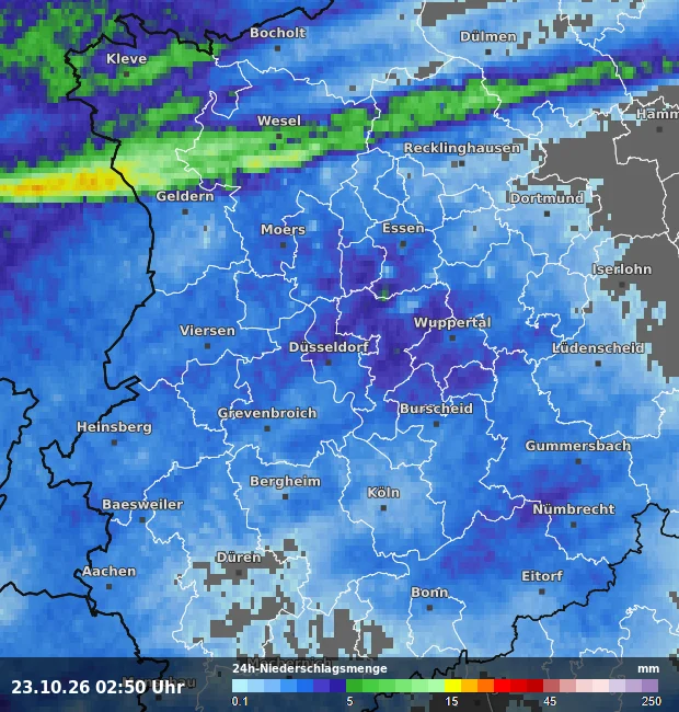 24h-Niederschlagsmenge Düsseldorf
