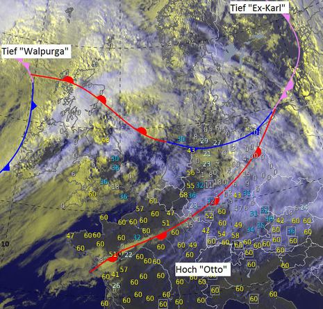 Wetterlage am 28. September 2016