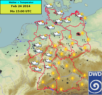 Auch heute erwartet uns ein vielfach sonniger frühlingshaft milder Tag