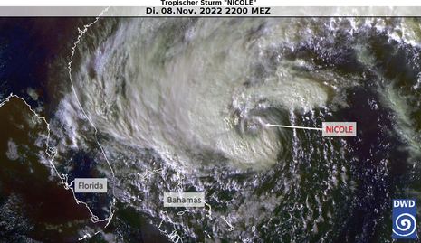 Satellitenbild zeigt tropischen Sturm 
