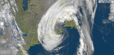 Infrarot-Satellitenbild 24.09.2022 8:00 UTC