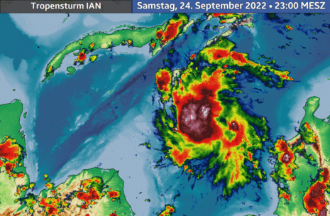 Tropensturm Ian im Golf von Mexiko im Satellitenbild