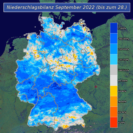 Radaranalyse Niederschlagsbilanz September 2022 (Quelle DWD)