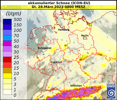 Akkumulierter Schnee