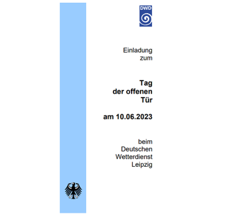 Einladung zum Tag der offenen Tür in Leipzig (Quelle DWD)