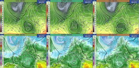 Diese Grafik zeigt die Großwetterlage in Europa für den 01.03.2024 um 00 UTC. (Quelle DWD)