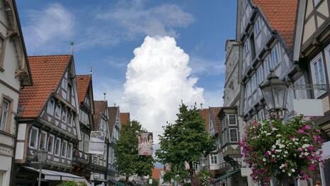 Cumulus congestus über der Altstadt von Celle / Niedersachen