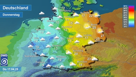 Wetter und Temperatur (Quelle: DWD)