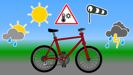 Wetter bei einer Radtour