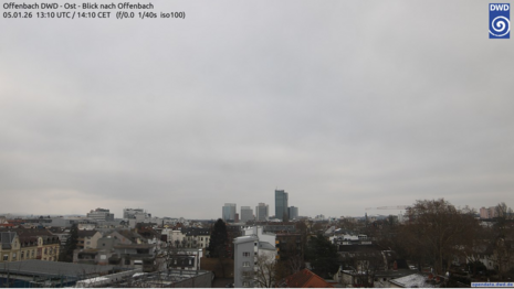 DWD-Webcam-Foto aus Offenbach am Montag, 05.01.2026 um 13:10 Uhr (MEZ)