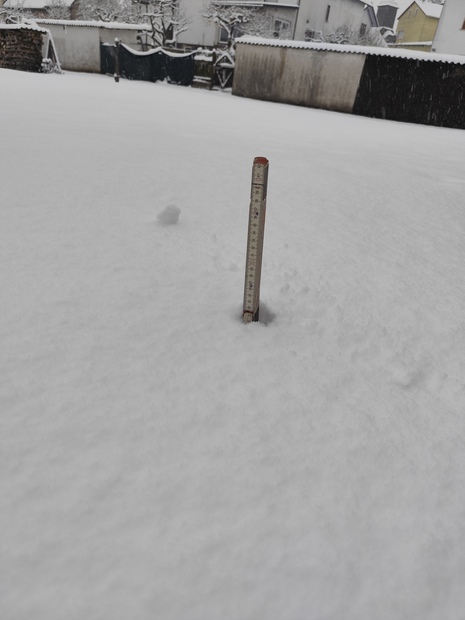 Gemessene Schneehöhe Anfang Februar (Quelle: Marcel Schmid)