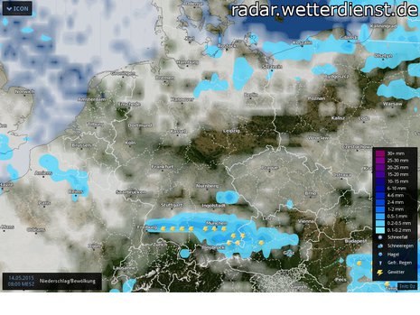 Vorhersage für Donnerstag, 8:00 Uhr