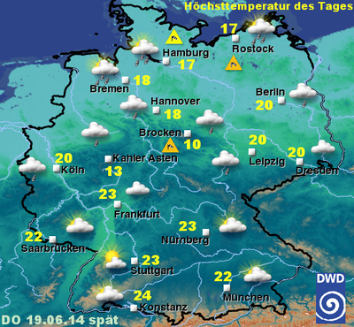 Vorhersage für Donnerstag