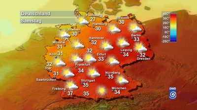 Wettervorhersage für Samstag,  03. August 2013