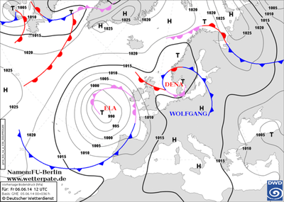 Großwetterlage am morgigen Freitag