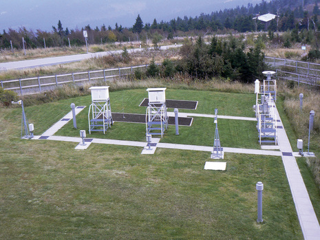 Messfeld einer Wetterstation